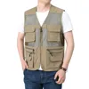 Men s Vests Summer Thin Mesh Vest Outdoor Sportsfor Jackets Bigsize Bomber Sleeveless Casual Tactical Work Wear Camping Fishing 230715