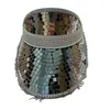 Bérets Sparkly Mirrored Disco Crystal Glitter Visor Hat Pour Acteur Actrice