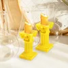 Candle Holders 10 Pcs Mini Cake Stand Column Micro Landscape Standations Resin Candlestick Decorations Home Supplies Baby Party