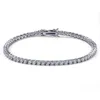 bracelet de créateur chaînes de tennis rock hip-hop marée bracelet pour hommes bracelet de 3 mm avec micro-boîtier de zircon bracelets de tennis pour hommes et femmes lced out jewelryb