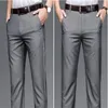 Herrbyxor 2023 Spring Autumn Casual Man Slim Fit Chinos Fashion Trousers Man Formal Brand Clothing Plus Size 28-42