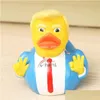 Articoli novità 9.3Cm Baby Shower Swim Duck Toy Trump Usa President Shaped Water Floating Toys Pvc Cjlidren Favore di partito 8 8Yn E1 Drop Dhuq9