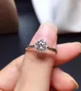 Cluster Rings Exquisitie Crackling Moissanite Gem Ring Women SMYCHRY Gift Engagement Wedding Shiny Better Than Diamond Real 925 Silver