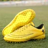 Sapatos sociais de tornozelo baixo TF AG tênis de futebol para calçados unissex dourado laranja futebol masculino antiderrapante treinamento esportivo 230714