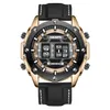 Akdpbn Reloj de cuarzo de personalidad única Domic Big Dial Silicone Stap Mens Watch Design Creative Roller Diseño Luminoso Wallwatches2630
