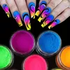 Nail Glitter 9 Box Neon Powder Super Bright Fluorescence Pigment Dust Iridescent Designs Decoration Supplies for Professionals Sets 230714