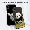 للحصول على غطاء سيليكون ناعم على iPhone XS XR على XS Max Coque Pumper Back Cover Black TPU Case Lion Wolf Tiger Dragon