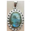 Naszyjniki wiszące labradoryt Malachite sodalit wycie kryształ Aventurine lapis lazuli carnelian opal tygrys oko Oval Art Pead WB1161