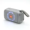 TG193 LED Flashing Light Loudspeakers Portable Outdoor 1200mAh BoomBox Fabric Waterproof Subwoofer FM Wireless Radio