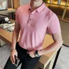 Heren Polo Plus Size 4XL-M Zomer Ijs Zijde Naadloze Korte Mouw Polo Shirt Voor 2023 Slim Fit Casual Revers T-shirt