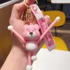 Fashion blogger designer gioielliere Pulling Bear Couple Soft Rubber Silicone Doll Ciondolo cellulare Portachiavi Cordini Portachiavi all'ingrosso YS204