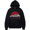 Hommes nostalgique voiture à capuche Jdm bande dessinée impression survêtement hommes sweat femme EK japonais Streetwear pull à manches longues ue