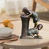 Garden Decorations Sculpture Garden Ornaments Harts Crafts Gardening Harts Boy and Girl Lekar With Running Water Staty Yard Art Decoration L230715