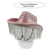 Berets Cowboy Hat With Sequins Glowing Tassels Shining String Lights Versatile For Street Club Bar Party