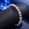 Strand Ladies Chic Bracciale con perline di sabbia Diametro 8 mm Materiale in rame Per San Valentino Regalo di Natale H9