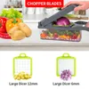 12 Tools in 1 Multifunctional Vegetable Cutter Shredders With Basket Fruit Potato Chopper Carrot Grater Slicer Mandoline 230714 Mandole 23074