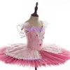 Scene Wear Handman Professional Högkvalitativ kvinnor Vuxna Performance Girls Swan Lake Rose Red Ballet Tutu Costumes