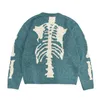 Men's Sweaters 2023 Kapital Vintage Round Neck Pullover Japanese Ethnic Style Bone Skeleton Knitting Sweater MY682