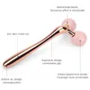 Face Care Devices 3D Face Massager Rose Quartz Jade Roller Pink Roller Nature Stone Heathy Beauty Tools Skin Care Tools for Women 230714