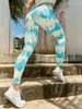 Aktywne spodnie Kobiety Wysokie pasy bezproblemowe legginsy Uśmiech się konturu trening na siłownię rajstopy jogi
