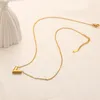 Designer Gold Plated Letter Pendant Necklaces Chain Stainless Steel Choker Brand Necklaces for Women Wedding Party Jewelry Love Gifts
