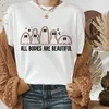 Women's T Shirts 2023 T-shirt Top Fashion Halloween Pattern Cute Casual Short Sleeve Clothing Basic Printing Fun T-shirt.