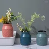 Vaser plast vas kreativ nordisk stil torr och våt blommor arrangemang container imitation keramisk saftig kruka