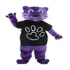 2019 Discount factory purple panther mascot costume adult panther costumes for adult to wear191e
