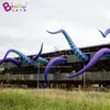 Şişme feda playhouse salınırlar şişme ahtapot tentacle 3-7 metre yüksek mor kalamar boru dokunaçları okyanus oyuncak bina dekoratif pervane 230714