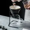 Kaffefilter Keramiska handbryggt filteruppsättning med V60 Holder Creative Sharing Pot Hushåll Häll över vattenkokare Dripper Stand Cup 230715