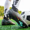 Sapatos sociais de cano alto branco meia de futebol para homens botas de futebol masculinas respiráveis confortáveis antiderrapantes esportes ao ar livre 230714