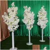 Decorative Flowers Wreaths Colorf Artificial Cherry Blossom Tree Roman Column Road Leads Wedding Mall Opened Props Iron Art Flower Dhacb