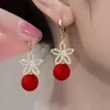 Hoop Ohrringe Blume Perle Meerjungfrau Zirkon Koreanisch Trendy Für Frauen Großzügige Party Hochzeit Geburtstag Zubehör Geschenk