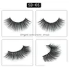 Party Favor 3D Imitation Eau Vison Cheveux Cils Épais Maquillage Faux Cils Cils Extension Beauté Outils Mtiple Choix 3 75Zy Dhf9S