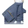 Jeans da uomo 2023 Marca Top Classic Style Uomo Primavera Estate Business Casual Pantaloni da uomo in cotone elasticizzato blu chiaro 230715