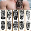 Temporäre Tattoos 100 Stück Löwe, Tiger und Schlange, wasserfest, temporäre Tattoo-Aufkleber, Großhandel, Rose, Glitzer, Körperkunst, Arm, sexy Frauen, Ärmel, Männer 230715