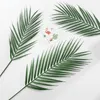 Fleurs décoratives 1 pc feuilles de palmier Kit de plantes artificielles fausses décorations de fête de la Jungle pour la verdure hawaïenne Luau fournitures