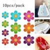 Badmattor 10st Anti Slip BathTub Stickers Colorful Flower Självhäftande non Slip BathTub Matt Badkar Anti Slip Stickers Bad Tub Badrum 230714