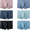 Onderbroek 3/6Pc Grafeen Mannen Slipje Heren Ijs Zijde Boxers Naadloze Sexy Ondergoed Man Ademende Boxershorts mannelijke Boxershorts