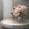 Dekorativa blommor Silkblomma vardagsrum sovrum dekorera falska heminredning bröllop pion props simulering trädgård planter konstgjorda