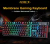 Tangentbordmuskombinationer Gamer Keyboard och mus PC -spel Keyboard RGB Backbelyst tangentbord Gummitangent Kopplingar Kabelformade ryska tangentbord Mus Gamer Gaming Mouse 230715