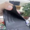 Wysokiej jakości skórzane portfele luksusowy projektant męskiej torebki moda moda karta kredytowa mini portfela karta kredytowa moneta kieszonkowa składana pudełko Podarowane pudełko