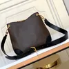 7a Bolso de hombro Pequeño Hobo Odeon Tote Messenger Estampado vintage Diseñador Cuero Doble cremallera Compras Bolso de mano para mujer 45354 28 cm L162