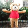 2018 Högkvalitativ Eddy Bear av Ted Adult Size Halloween Cartoon Mascot Costume Fancy Dress214p