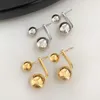 Ohrstecker 2023 Mode Metall Kugelförmige Ohrringe Für Frauen Mädchen Niedlich Glänzend Gold Silber Farbe Einzigartige Hängende Tropfen Schmuck