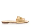 Primavera marca feminina millennials chinelos planos sliders de couro BIANCA CALFSKIN FLAT SLIDES sandálias de couro recortadas mules causais interiores mocassins slip-on