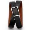 Taweo Camel Black Reversible Belts Fashion Business Men's Leather Belt Pin Buckle Belt Designer Belts Men High Quality L230704