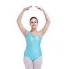 Stage Wear Retail Wholesale Light Blue Lycra Lace Sleeveless Body Girls Ballet Costume Women Ginnastica Body
