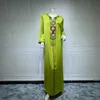 民族衣類Kaftan Satin Abaya Dubai Islam Turkey Arabic Muslim Long Maxi Dress African Dress for Women Robe longue djellaba303d