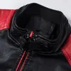 Vestes pour hommes décontracté col montant mince veste en cuir printemps automne hommes moto casual à manches longues manteau mâle motard manteaux